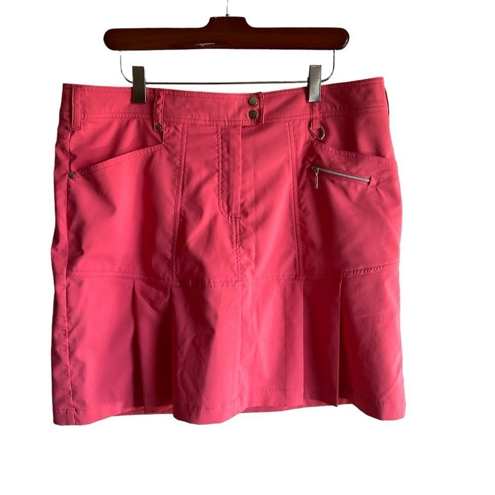 GGBlue Luxe‎ Sport Skorts in Salmon Pink Size 12 Pleated Skirt Golf Pickleball
